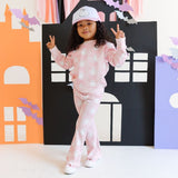 Coquette Ghost Halloween Sweatshirt - Pink