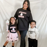 Spooky Mama Patch Halloween Women's Sweatshirt