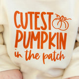 Cutest Pumpkin In The Patch Long Sleeve Romper - Natural