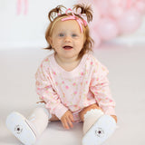 Pink Rose Long Sleeve Romper