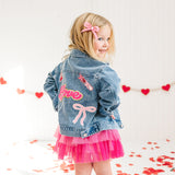 Love Script Patch Valentine's Day Denim Jacket