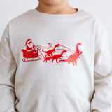 Dino Christmas Long Sleeve Shirt - Natural