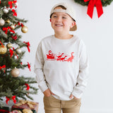Dino Christmas Long Sleeve Shirt - Natural