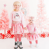 Santa Baby Christmas Long Sleeve Bodysuit - Pink