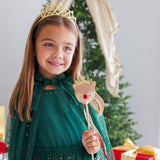 Emerald Rhinestone Christmas Cape