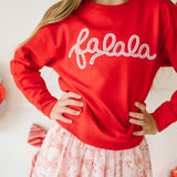 Falala Patch Christmas Sweatshirt - Red