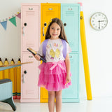 First Grade Pencil Bow Short Sleeve T-Shirt - Ballet