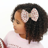 Football Cutie Tulle Bow Clip
