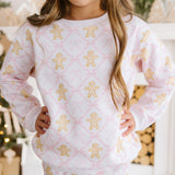 Gingerbread Bow Trellis Christmas Sweatshirt