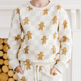 Gingerbread Christmas Checkered Sweatshirt