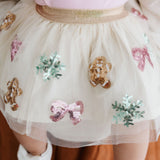 Gingerbread Sequin Christmas Tutu Skirt