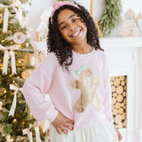Gingerbread Sequin Patch Christmas Sweater