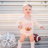 Game Day Sequin Patch Long Sleeve Romper