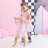 Ghost Sequin Halloween Long Sleeve Tutu Bodysuit