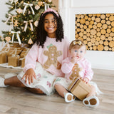 Gingerbread Christmas Velvet Bow Baby Headband