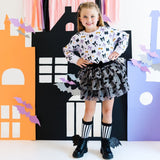 Glitter Bat Halloween Coquette Bow Clip