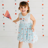 Patriotic Trellis Tank Tutu Dress