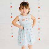 Patriotic Trellis Tank Tutu Dress