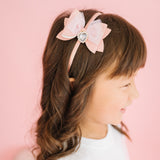 Heart Charm Glitter Bow Headband