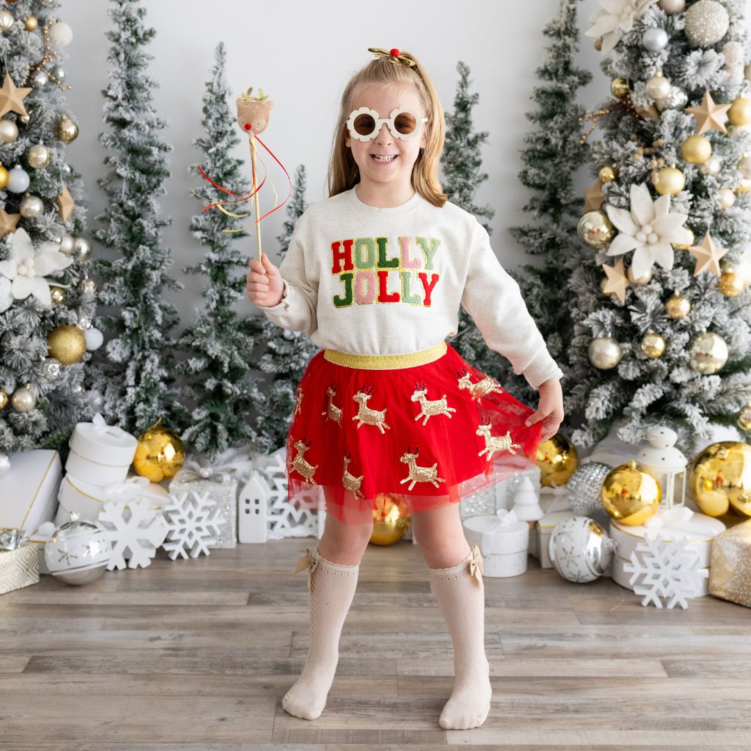 Reindeer Sequin Christmas Tutu Sweet Wink Wholesale
