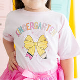 Kindergarten Pencil Bow Short Sleeve T-Shirt - Ballet