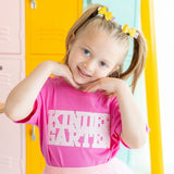 Kindergarten Sequin Patch Short Sleeve T-Shirt - Raspberry