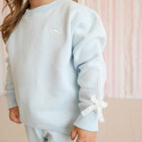 Lace Bow Sweatshirt & Jogger Set