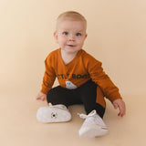 Little Boo Patch Halloween Long Sleeve Romper