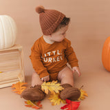Little Turkey Thanksgiving Long Sleeve Romper