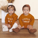 Little Turkey Thanksgiving Long Sleeve Romper