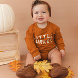 Little Turkey Thanksgiving Long Sleeve Romper