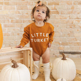 Little Turkey Thanksgiving Long Sleeve Romper