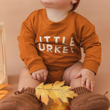 Little Turkey Thanksgiving Long Sleeve Romper
