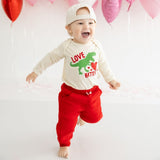 Love Bites Valentine's Day Long Sleeve Bodysuit - Natural