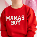 Mama's Boy Patch Valentine's Day Sweatshirt - Red