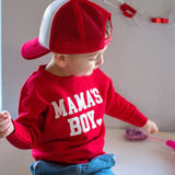 Mama's Boy Patch Valentine's Day Sweatshirt - Red