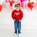 Mama's Boy Patch Valentine's Day Sweatshirt - Red
