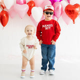 Mama's Boy Patch Valentine's Day Sweatshirt - Red