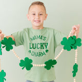 Mama's Lucky Charm St. Patrick's Day Short Sleeve T-Shirt - Sage