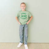 Mama's Lucky Charm St. Patrick's Day Short Sleeve T-Shirt - Sage