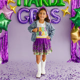 Mardi Gras Gemstone Headband - Small