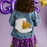 Mardi Boots Sequin Patch Denim Jacket