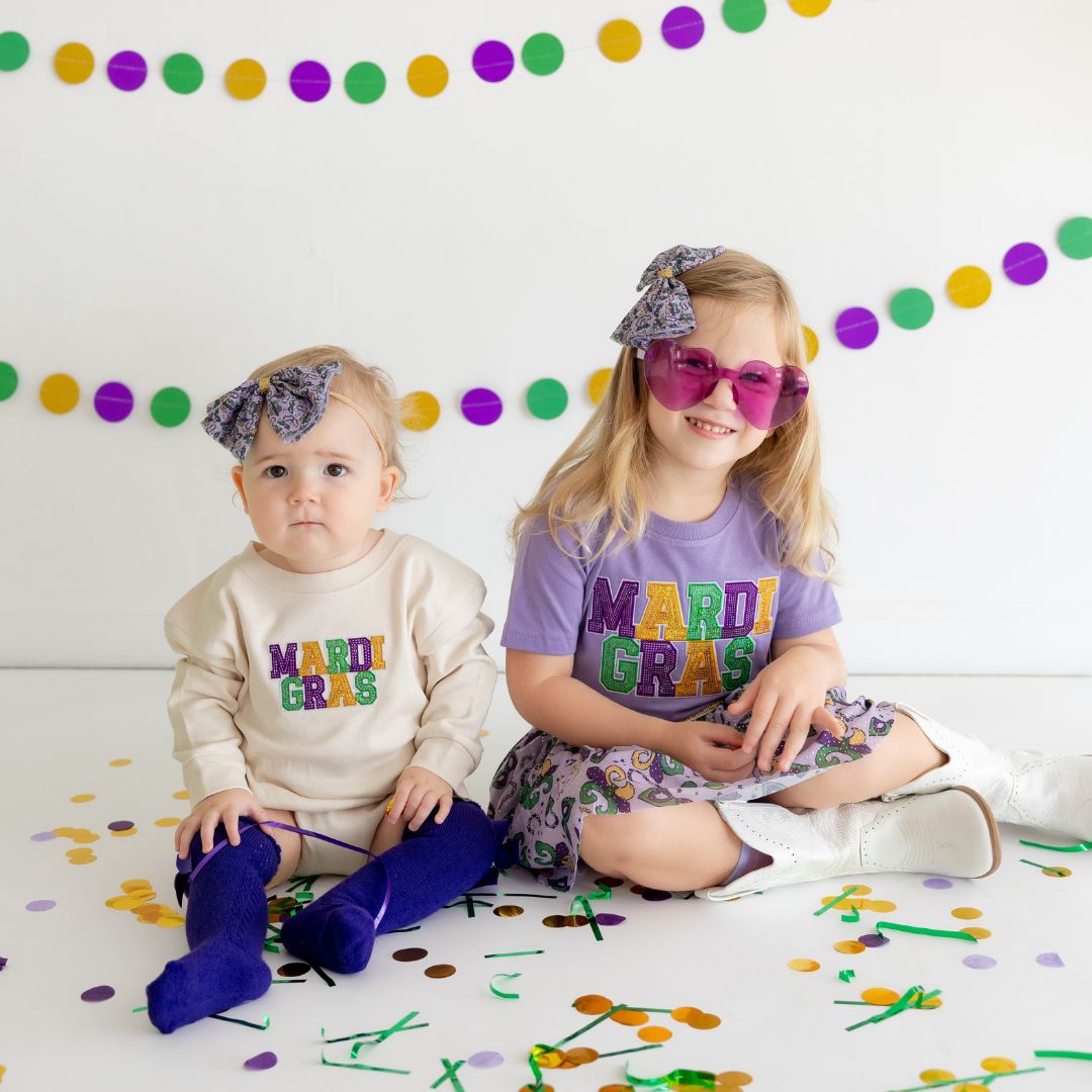lavender mardi gras shirt