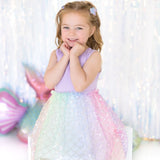 Rainbow Mermaid Tank Tutu Dress