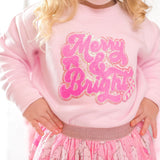 Merry and Bright Patch Christmas Sweatshirt - Ballet