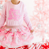Merry and Bright Patch Christmas Sweatshirt - Pink