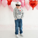 Mr. Steal Your Heart Valentine's Day Trucker Hat - Gray/White