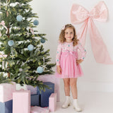 Nutcracker Trellis Christmas Long Sleeve Tutu Dress