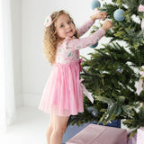 Nutcracker Trellis Christmas Long Sleeve Tutu Dress