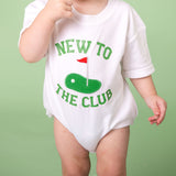 New To The Club Patch Short Sleeve Romper